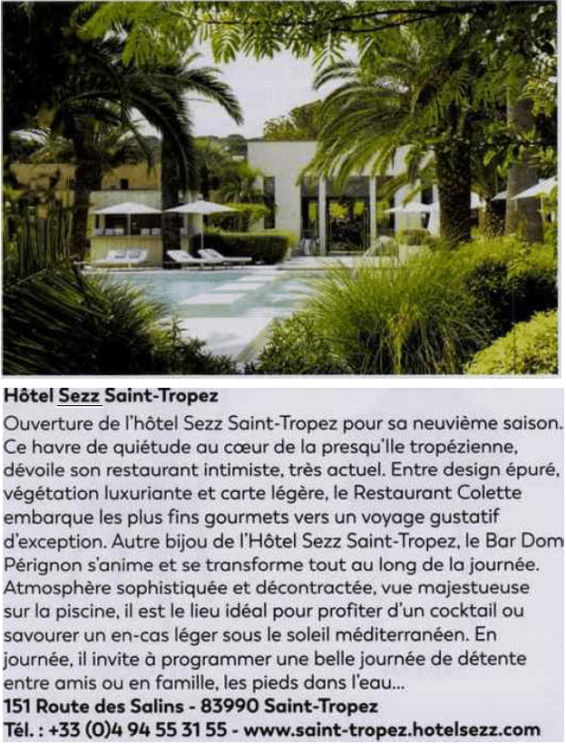 Parution Hotel Sezz Maison Actuelle